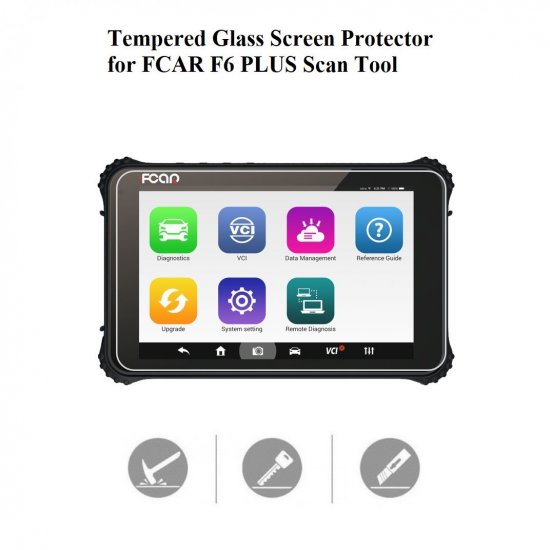 Tempered Glass Screen Protector Cover for FCAR F6 PLUS Scanner - Click Image to Close